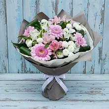 Букет цветов из:  Герберы, Альстромерии и Хризантемы #REPLACE_PRED# Калиновской