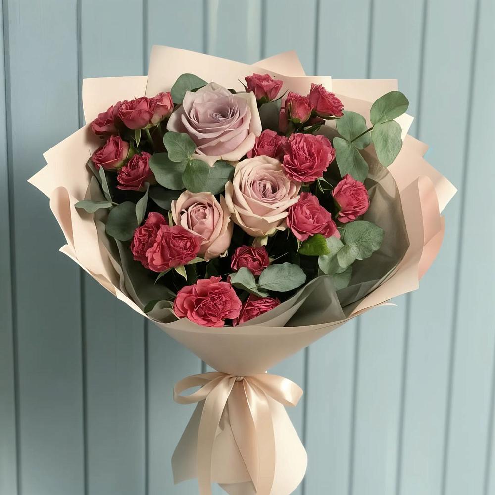 Букет цветов из: Гвоздики и Розы в Калиновской
