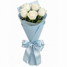 Букет 5 Белых роз Проуд в Калиновской