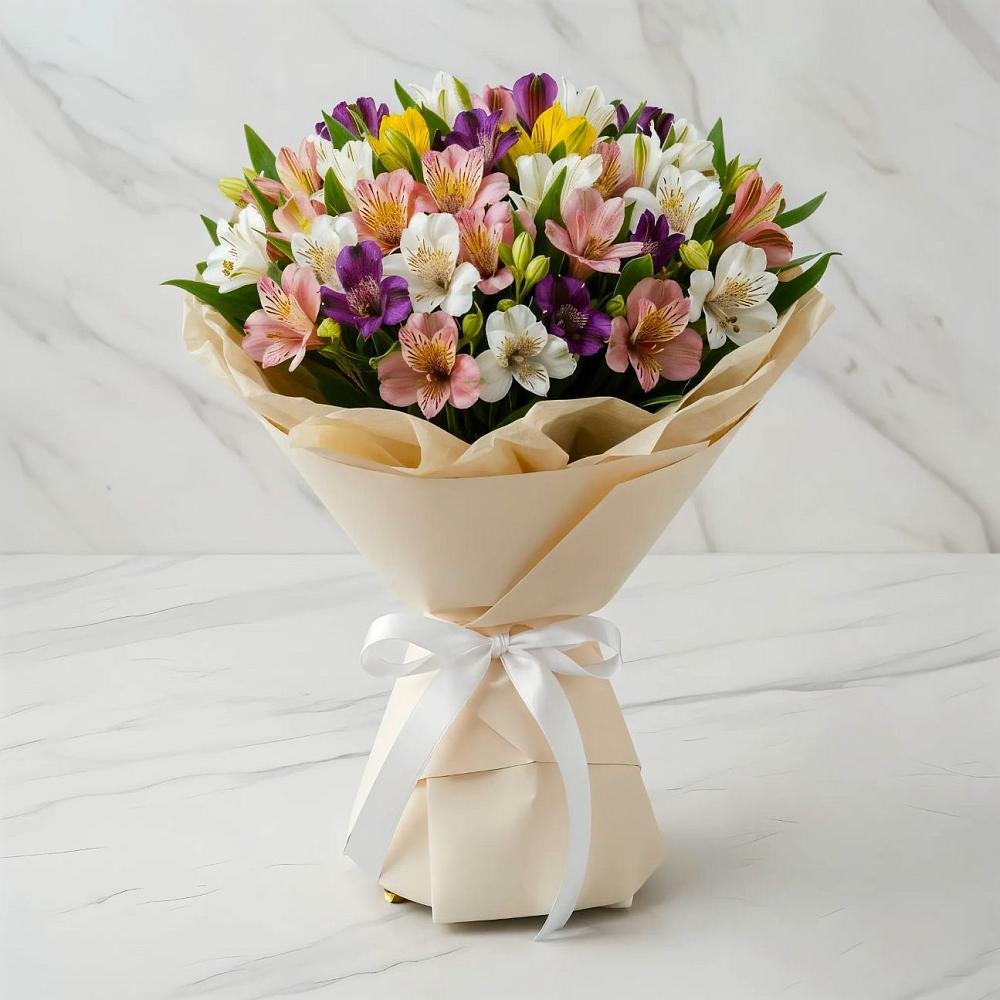 Букет цветов из: Альстромерии в Калиновской