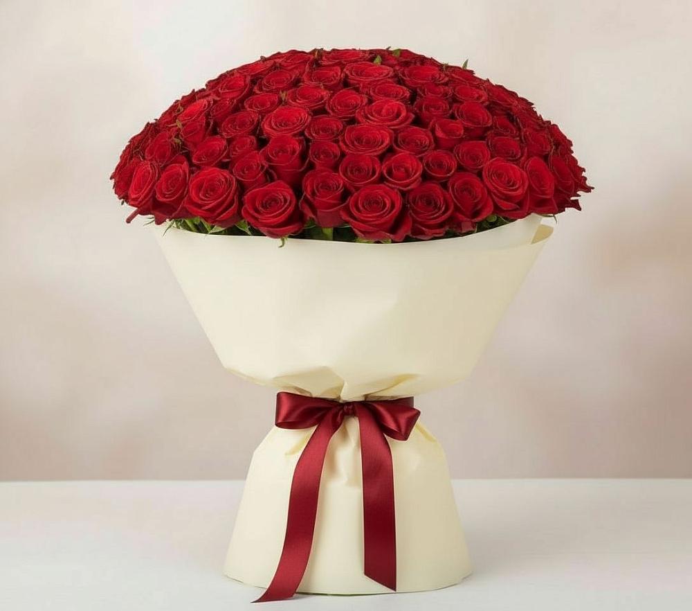 Букет 101 Красная роза Милано в Калиновской