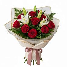 Букет цветов из:  Лилии и Розы в Калиновской