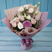 Букет цветов из:  Розы и Лизиантусы #REPLACE_PRED# Калиновской