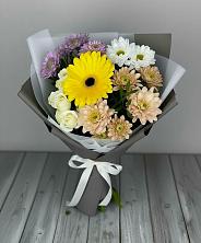 Букет цветов из:  Розы, Герберы и Хризантемы в Калиновской