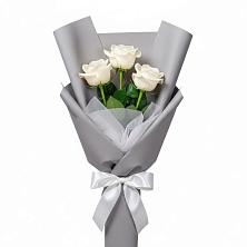 Букет 3 белые розы в Калиновской