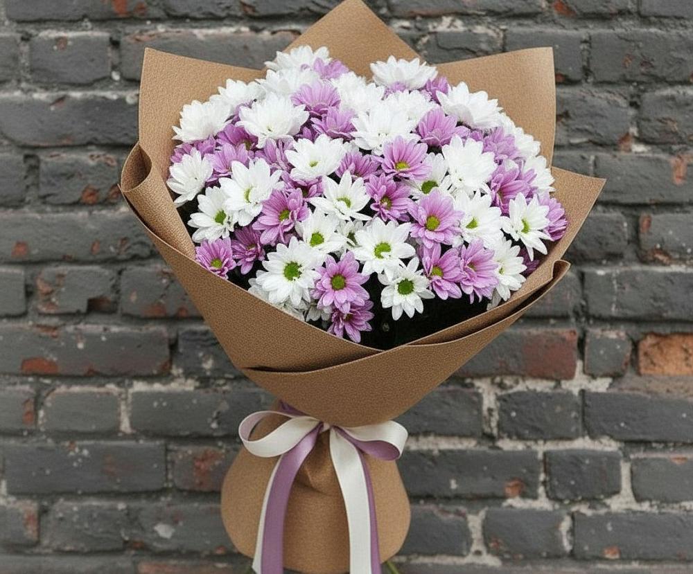 Букет цветов из: Хризантемы в Калиновской