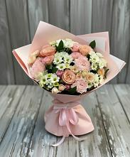 Букет цветов из:  Гвоздики, Розы и Хризантемы в Калиновской