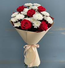 Букет цветов из:  Розы и Хризантемы в Калиновской