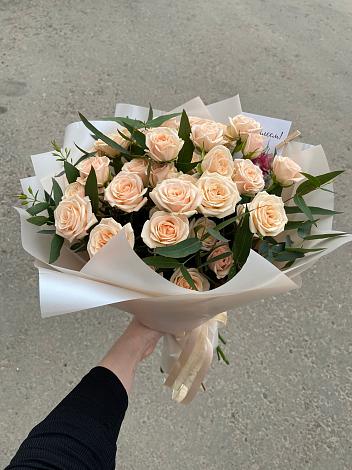 Букет Кремовые розы Латте в Калиновской