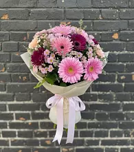 Букет цветов из:  Герберы и Хризантемы в Калиновской