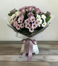 Букет цветов из:  Хризантемы и Розы в Калиновской