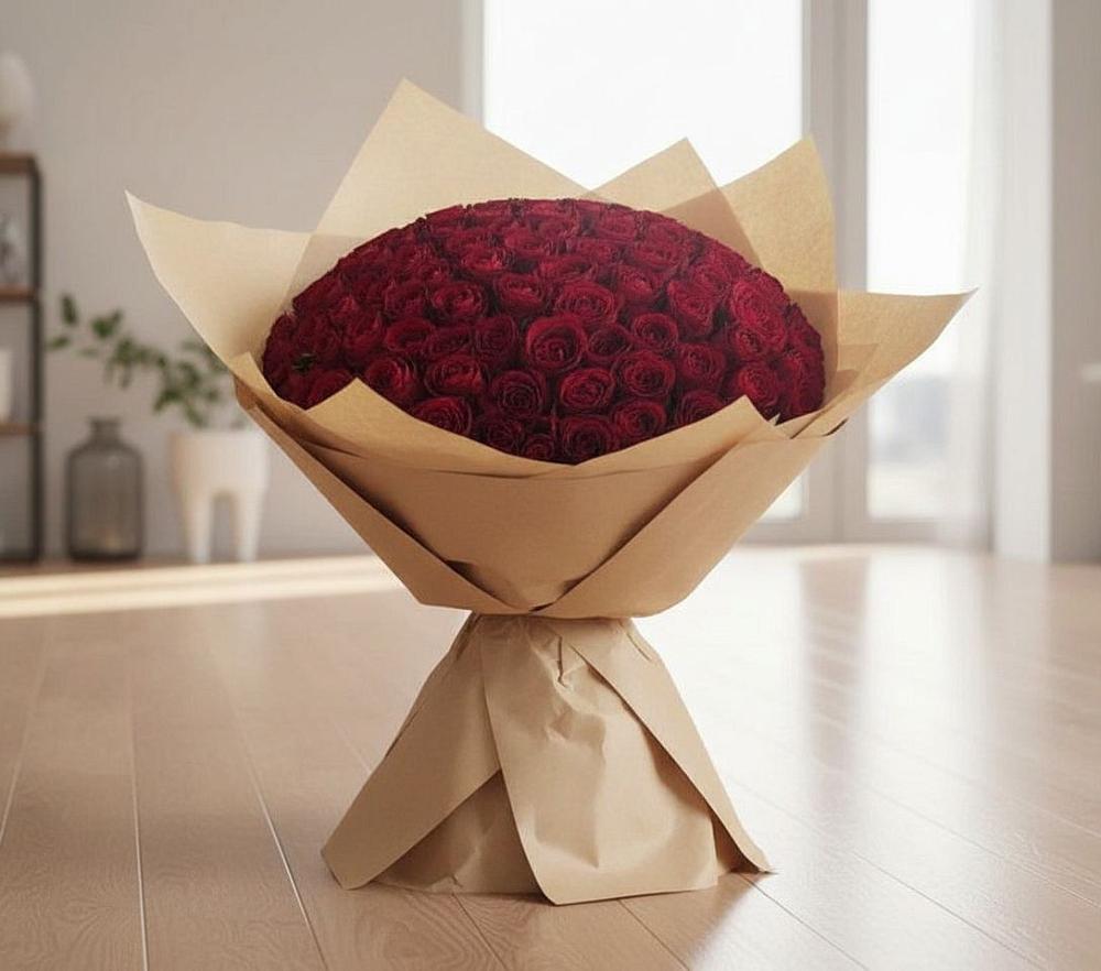 Букет 101 Красная роза в Калиновской