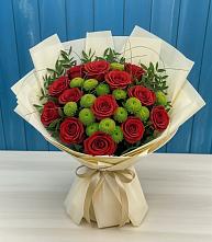 Букет цветов из:  Розы и Хризантемы #REPLACE_PRED# Калиновской