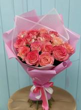 Букет 15 Розовых роз Равель в Калиновской