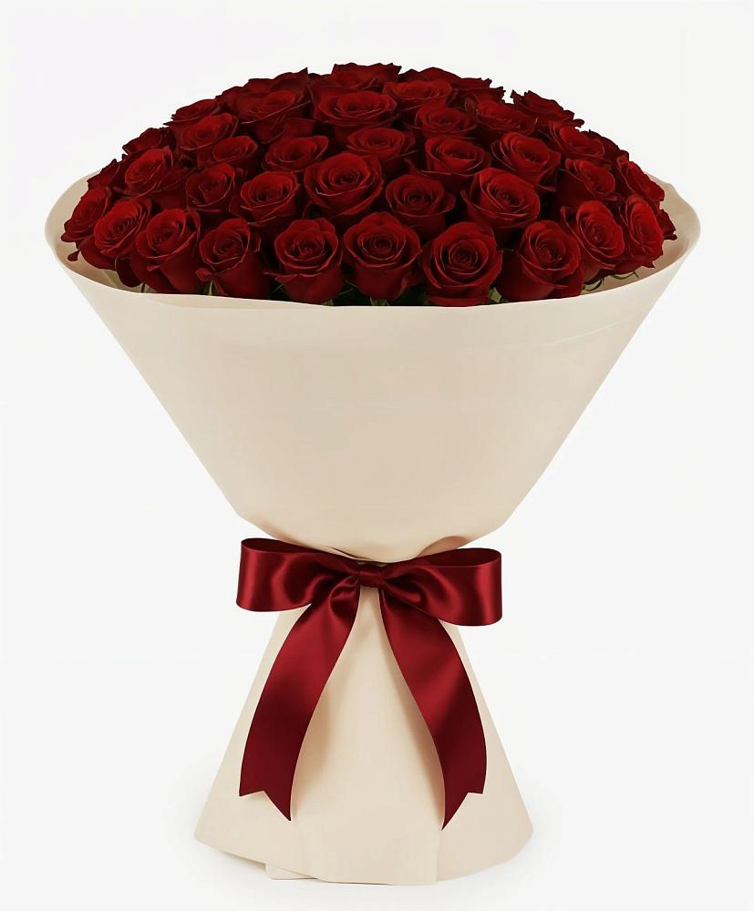 Букет 101 Бордовая роза Блэк Бакарра в Калиновской