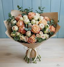 Букет цветов из:  Альстромерии и Розы #REPLACE_PRED# Калиновской