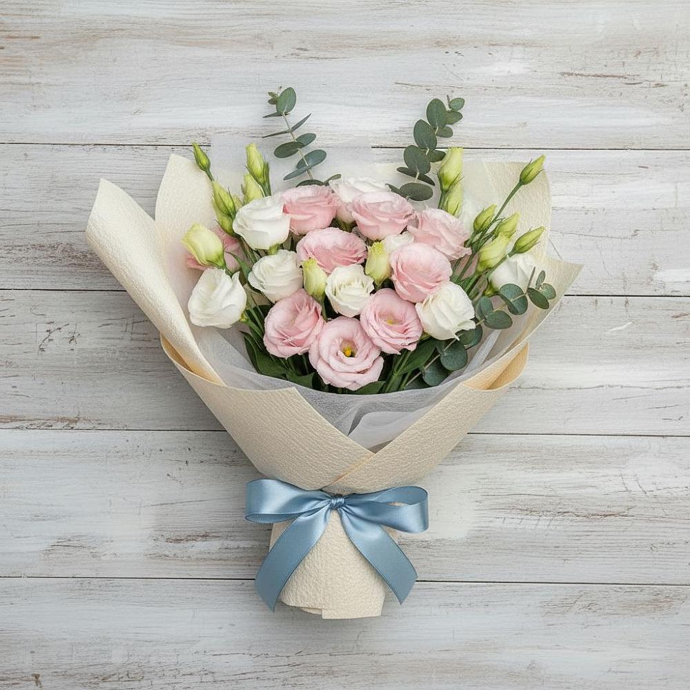 Букет цветов из: Лизиантусы в Калиновской